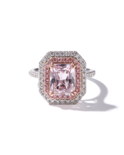 3.56ct Radiant Natural Pink Sapphire Ring