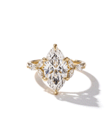 3.05ct D-VVS2 Marquise Lab Diamond Amber