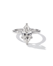 2.04ct F-VS1 Marquise Lab Diamond Leah Cathedral