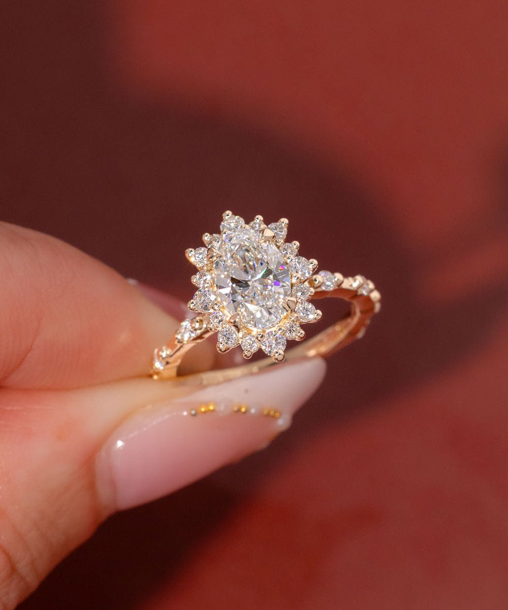 1.29ct D - VVS2 Oval Lab Diamond Kaia - PBD Engagement Rings