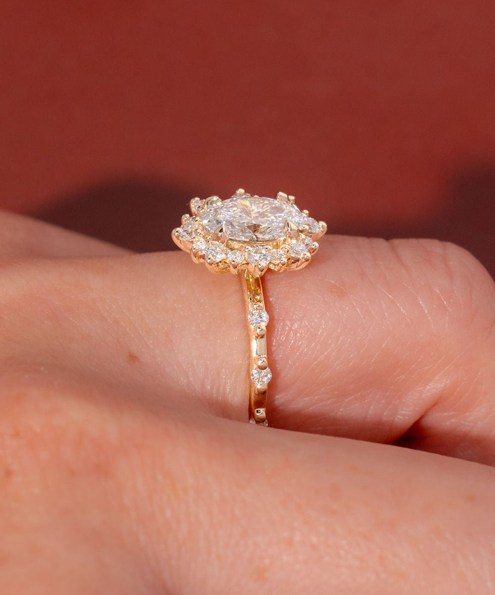 1.29ct D - VVS2 Oval Lab Diamond Kaia - PBD Engagement Rings