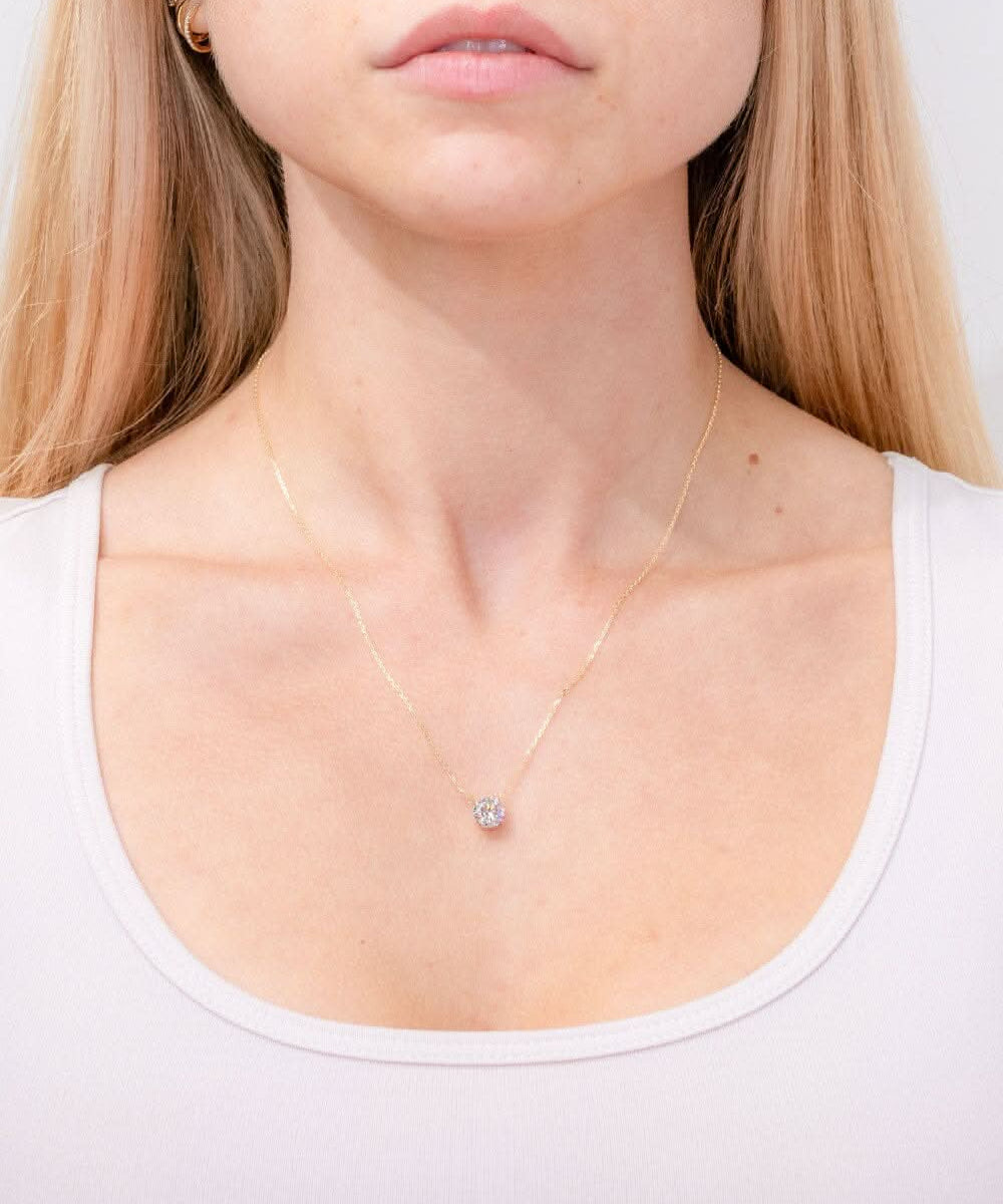 1.2ct Core Round Solitaire Necklace - PBD Necklaces