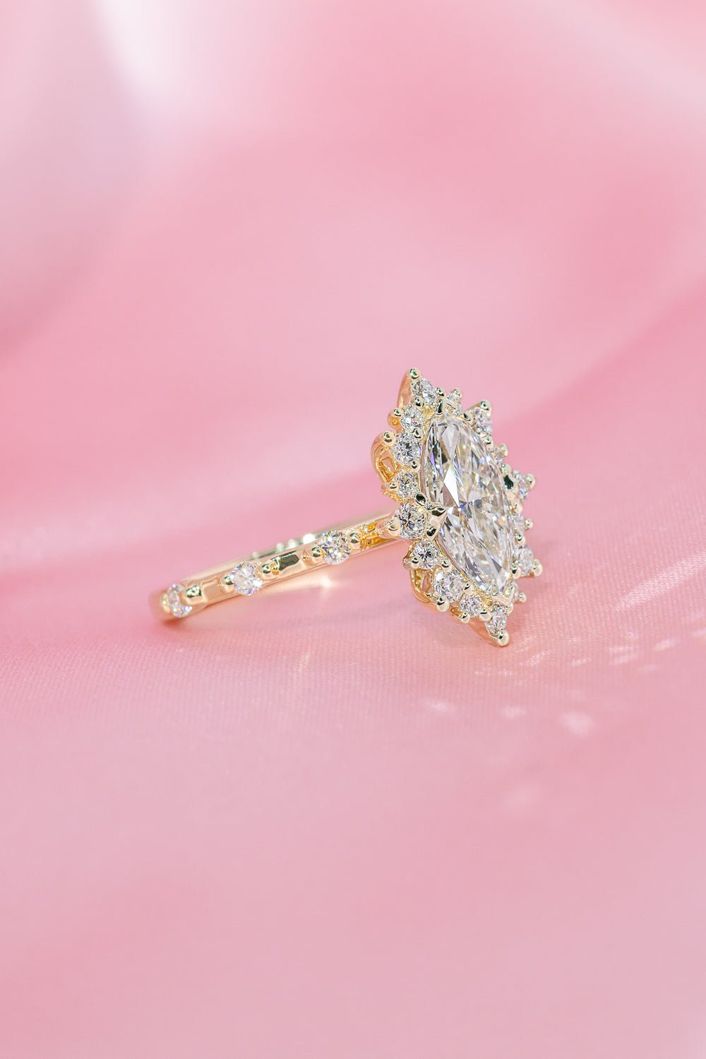 1.33ct F - VS1 Marquise Lab Diamond Kaia - PBD Engagement Rings