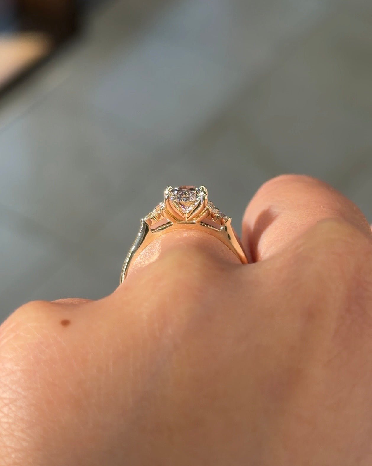 1.34ct D - VVS1 Oval Lab Diamond Lindsey - PBD Engagement Rings