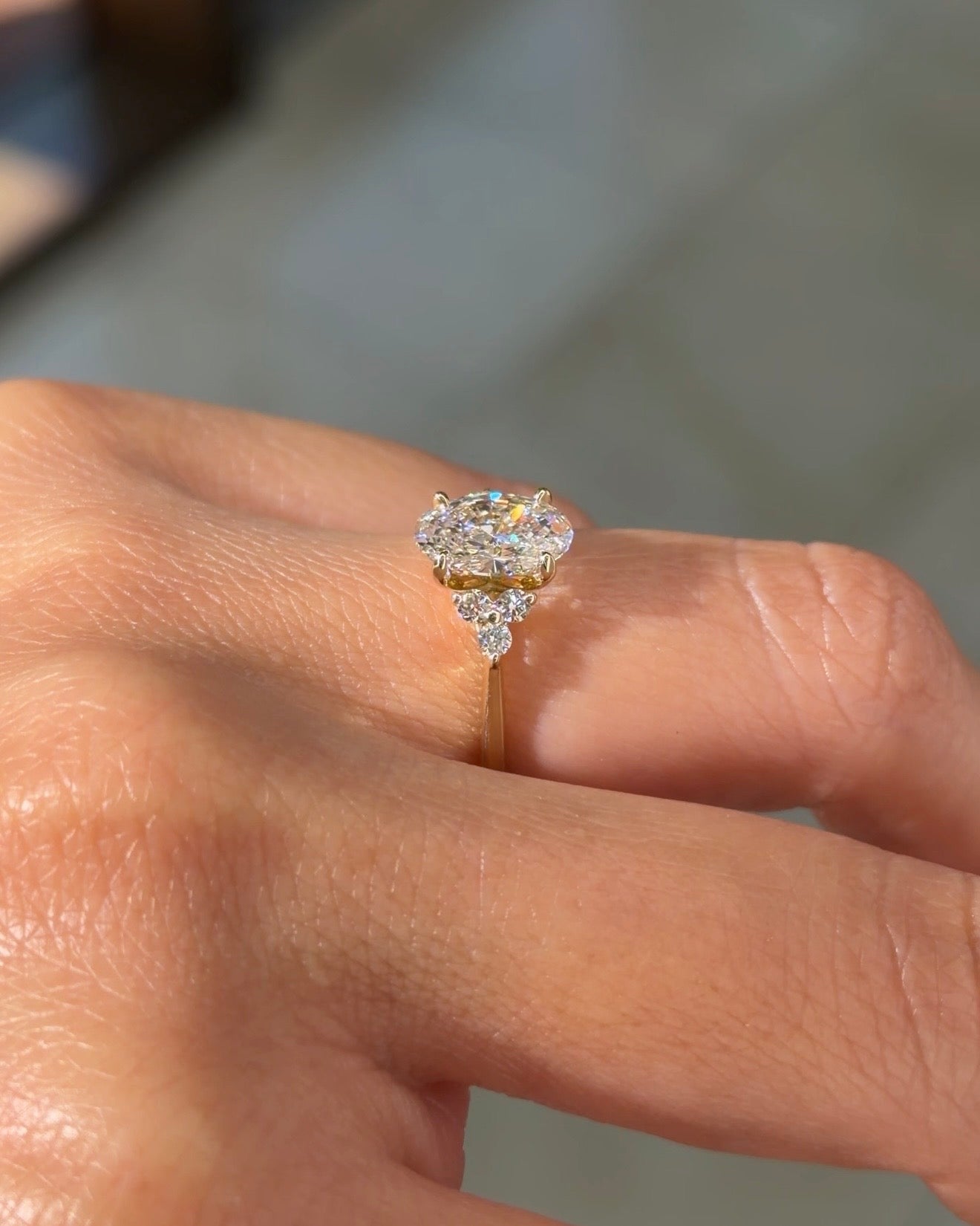 1.34ct D - VVS1 Oval Lab Diamond Lindsey - PBD Engagement Rings