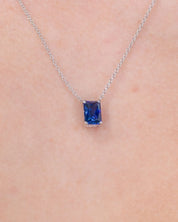 1.37ct Lab Sapphire Necklace Necklaces Princess Bride Diamonds 