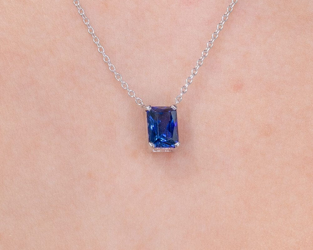 1.37ct Lab Sapphire Necklace Necklaces Princess Bride Diamonds 