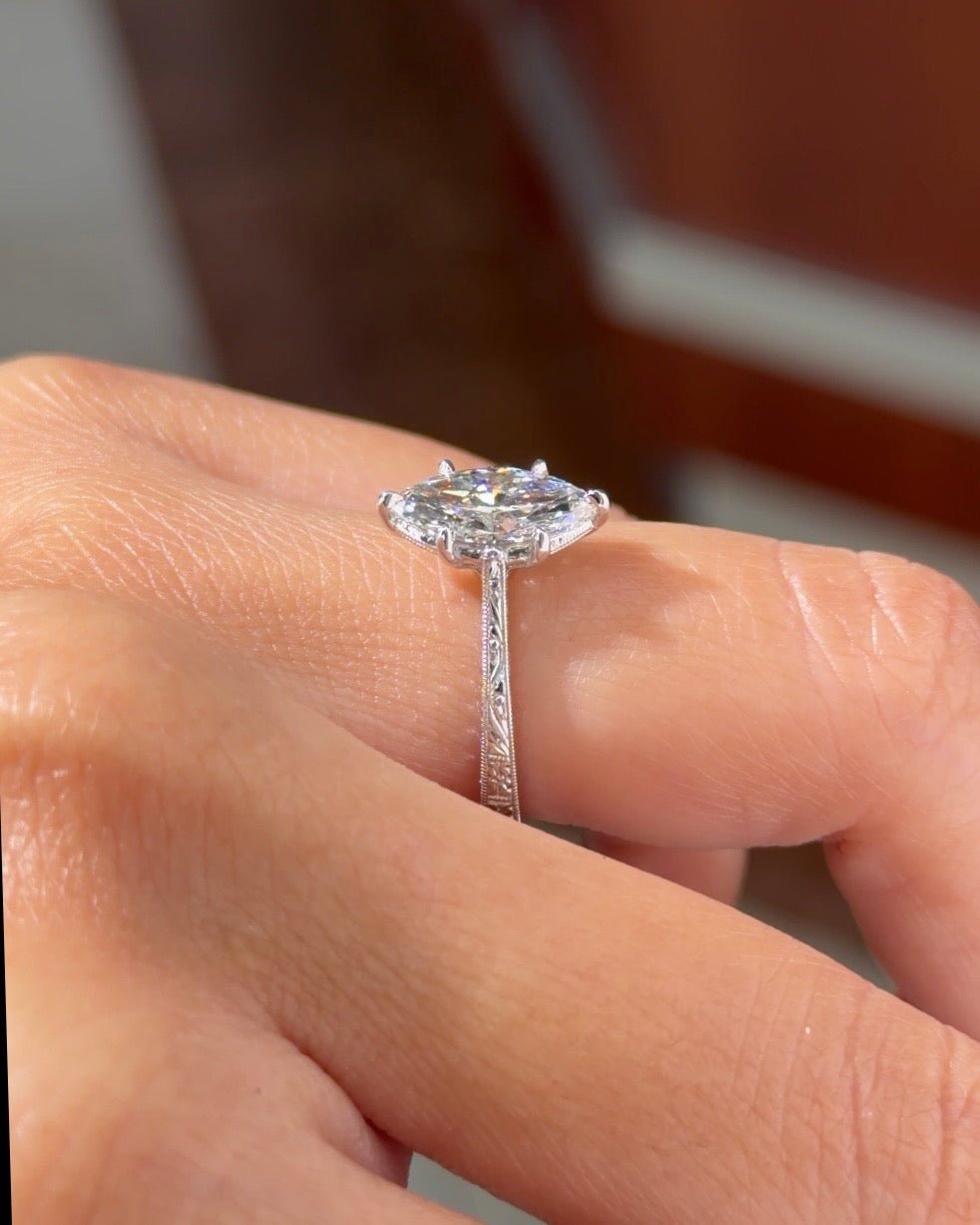1.38ct E-VS1 Marquise Lab Diamond Margaret - PBD Engagement Rings