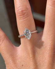 1.38ct E-VS1 Marquise Lab Diamond Margaret - PBD Engagement Rings