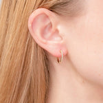 13mm Pavé Hoops 14k Yellow Gold Earrings Princess Bride Diamonds 
