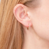 13mm Pavé Hoops 14k Yellow Gold Earrings Princess Bride Diamonds 