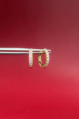 13x2mm Core Pavé Hoop 14k Yellow