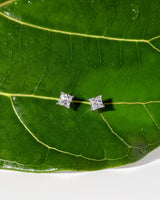 1.40ct D-SI1 Core Natural Princess Cut Diamond Studs
