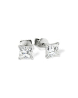 1.40ct D-SI1 Core Natural Princess Cut Diamond Studs