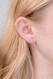 1.40cttw Princess D SI1 Natural Diamond Studs Earrings Princess Bride Diamonds 