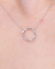 14k White Gold & Diamond Circle of Love Necklace Necklaces Princess Bride Diamonds 