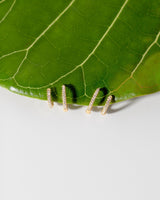 14k Yellow Gold & Diamond Double Huggies