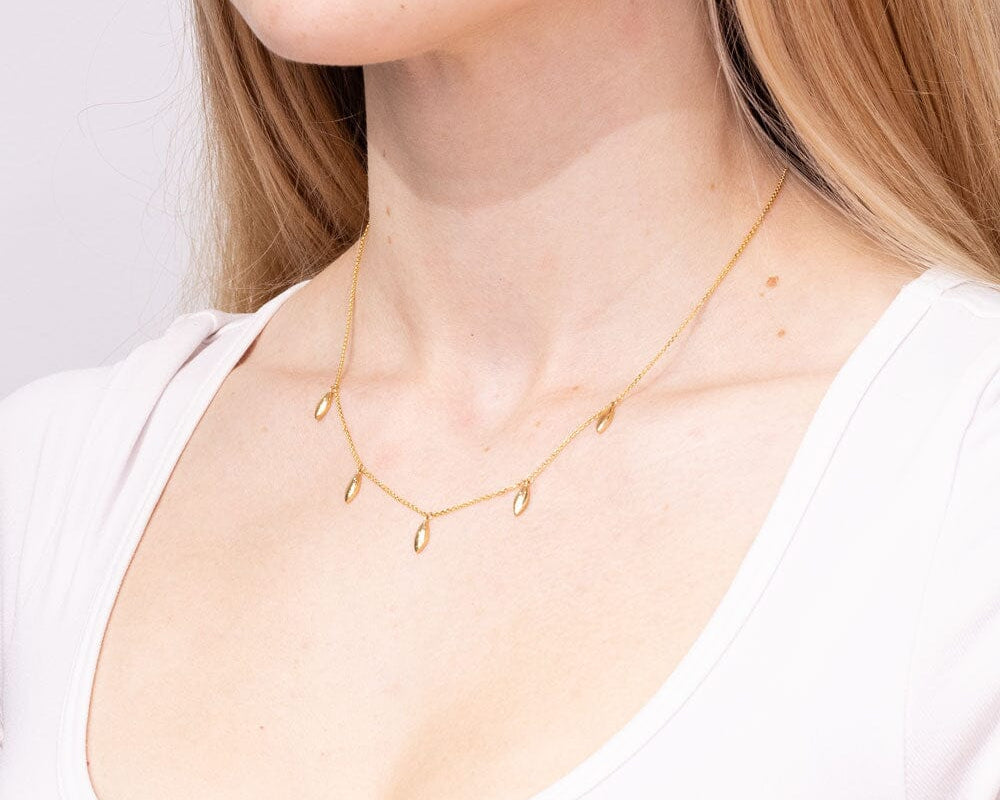 14k Yellow Gold Drop Necklace Necklaces Princess Bride Diamonds 