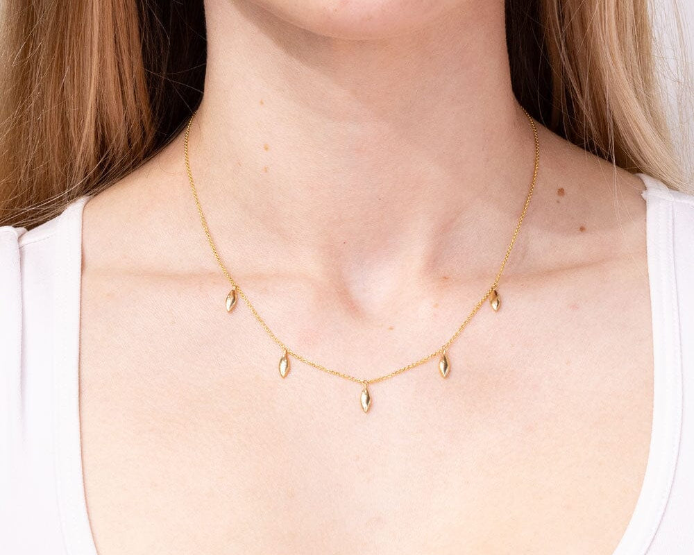 14k Yellow Gold Drop Necklace Necklaces Princess Bride Diamonds 