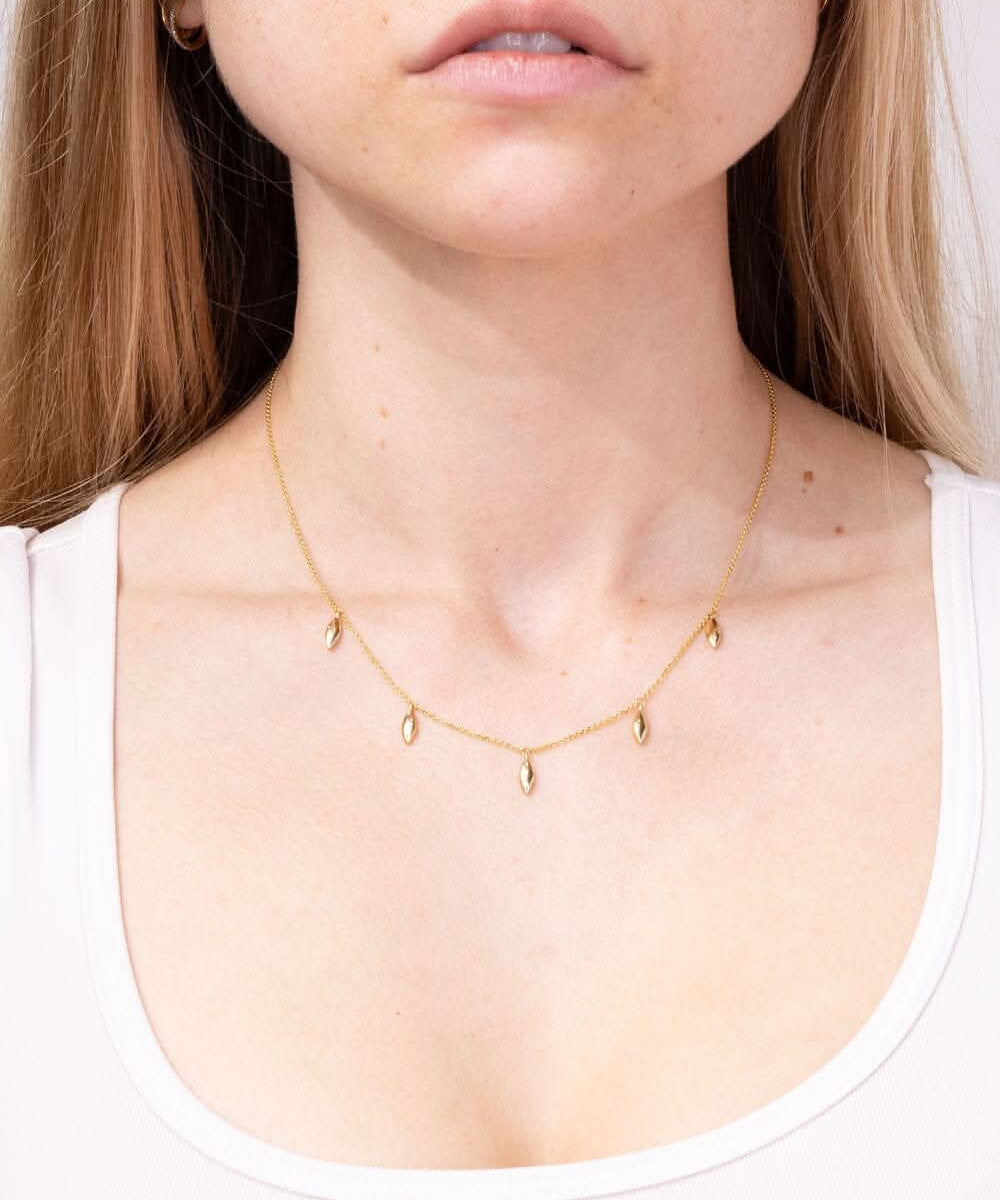 14k Yellow Gold Drop Necklace - PBD Necklaces