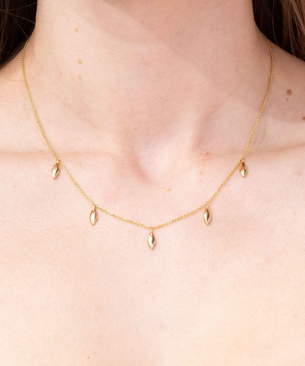 14k Yellow Gold Drop Necklace - PBD Necklaces