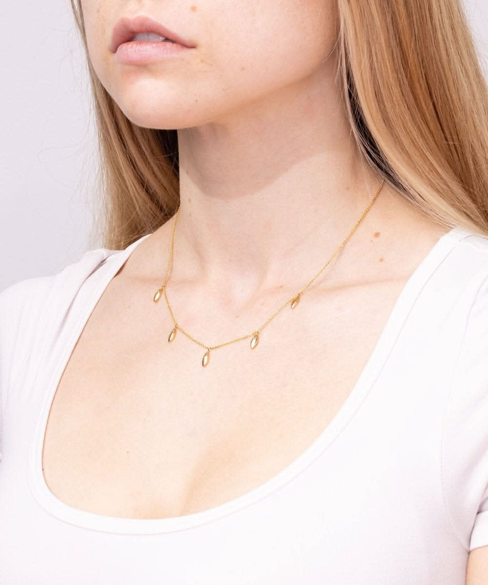 14k Yellow Gold Drop Necklace - PBD Necklaces