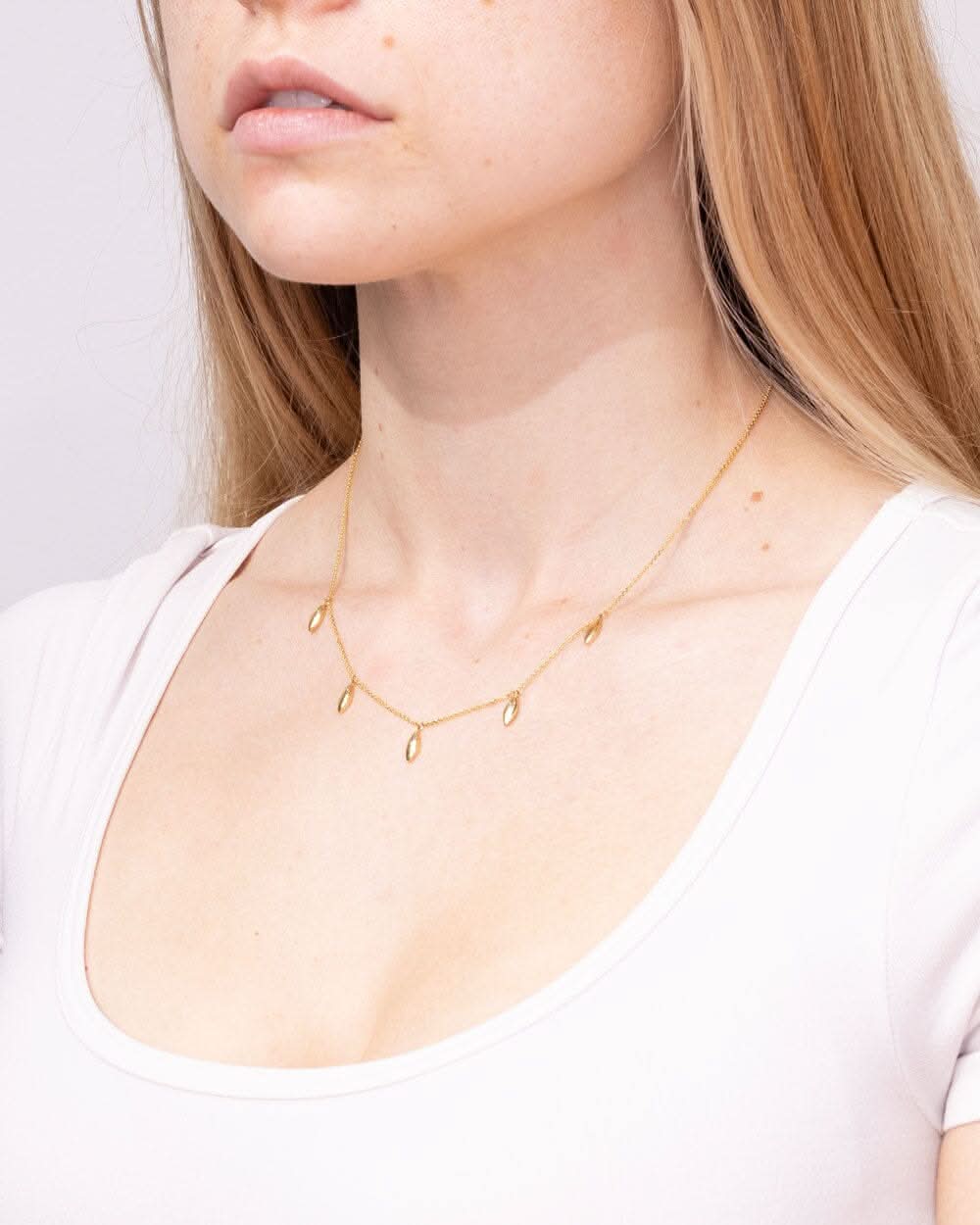14k Yellow Gold Drop Necklace - PBD Necklaces