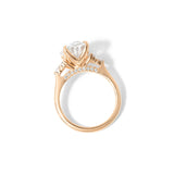 Lindsey Oval with Petal Prongs & Diamond Bridge