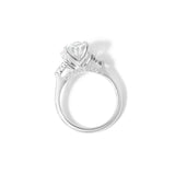 Lindsey Oval with Petal Prongs & Diamond Bridge