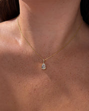 1.50ct Brandi Slider Pear Necklace Yellow Gold - PBD Necklaces