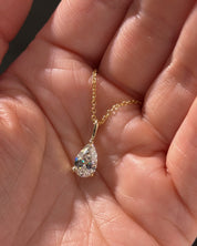 1.50ct Brandi Slider Pear Necklace Yellow Gold - PBD Necklaces