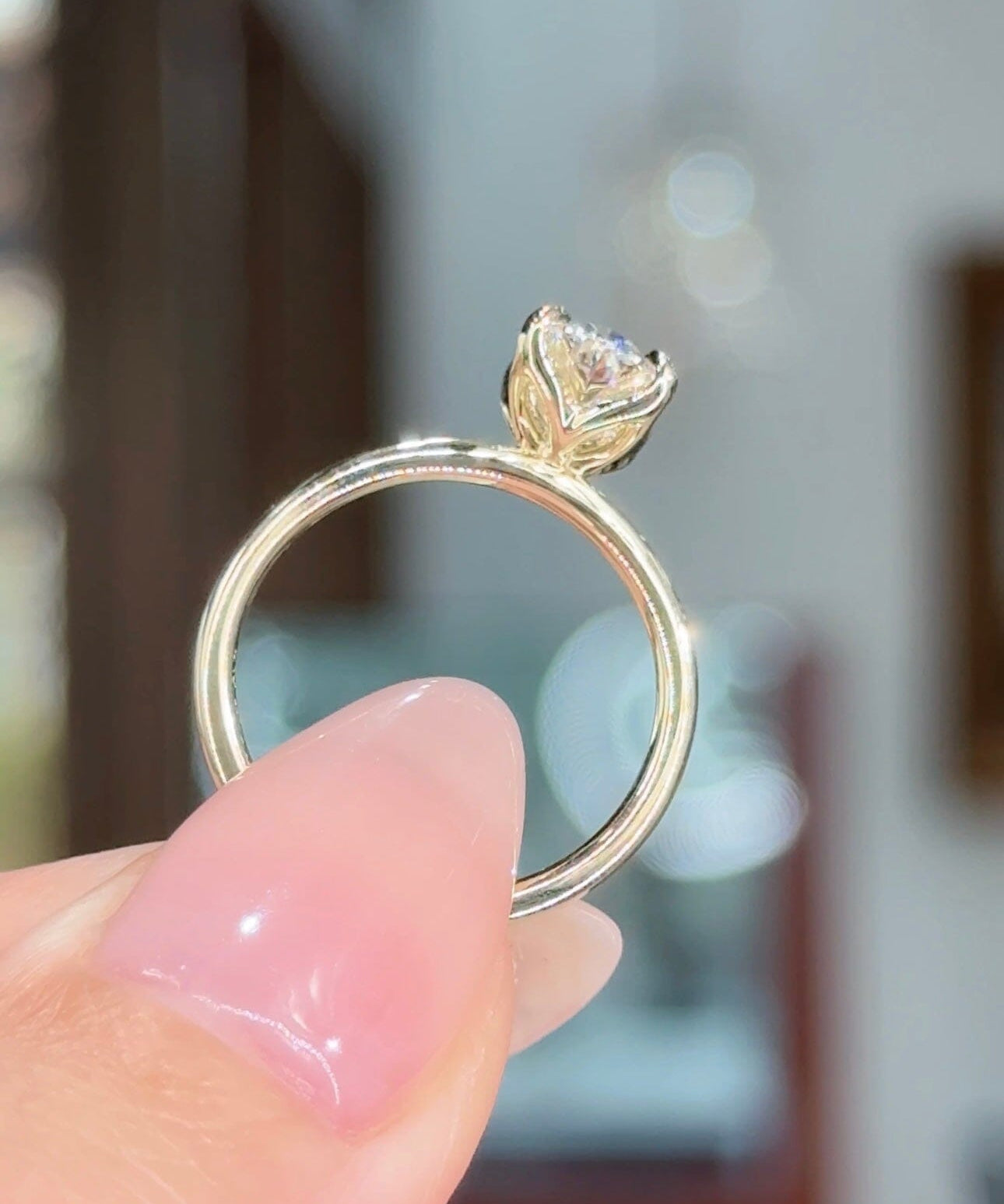 1.50ct E-VS1 Oval Lab Diamond Caraline Engagement Rings Princess Bride Diamonds 