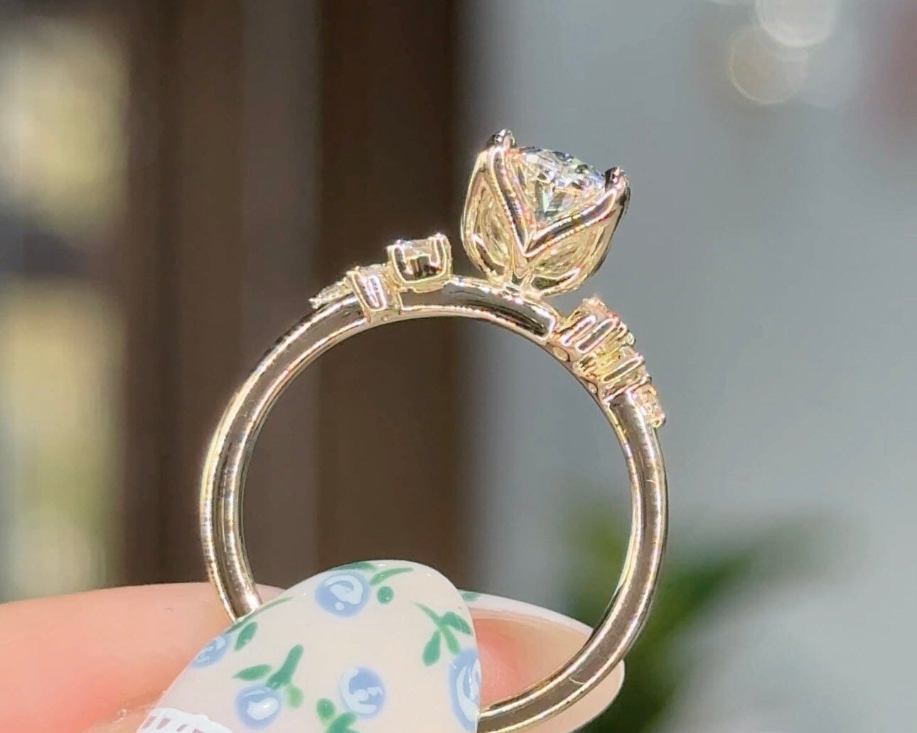 1.50ct E-VS1 Oval Lab Diamond Nova Engagement Rings Princess Bride Diamonds 