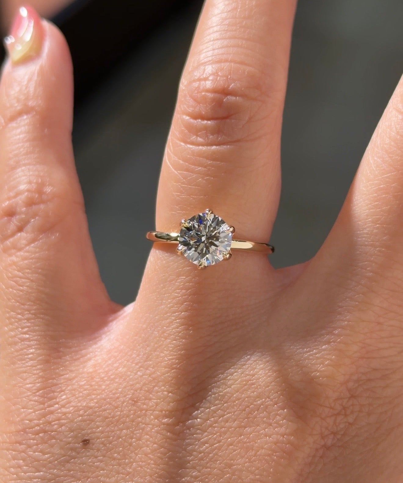 1.50ct E-VVS2 Round Lab Diamond Caraline - PBD Engagement Rings