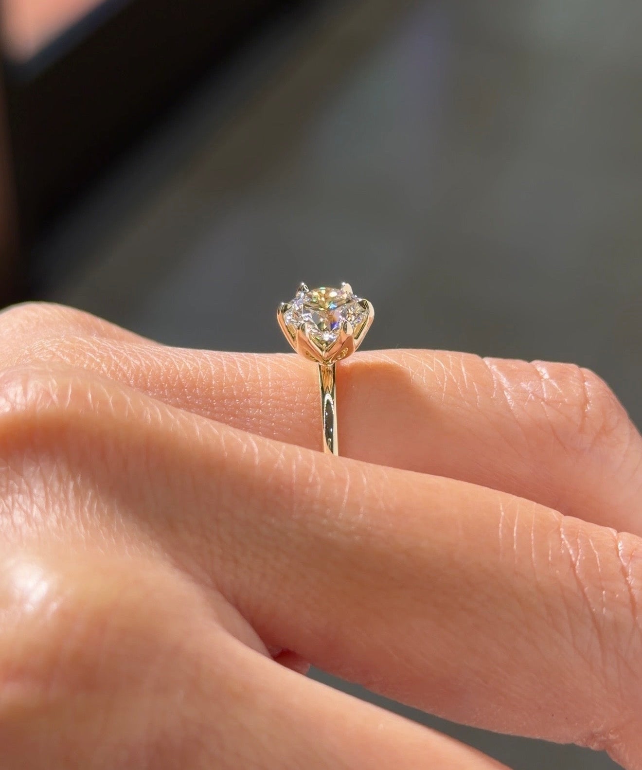 1.50ct E-VVS2 Round Lab Diamond Caraline - PBD Engagement Rings