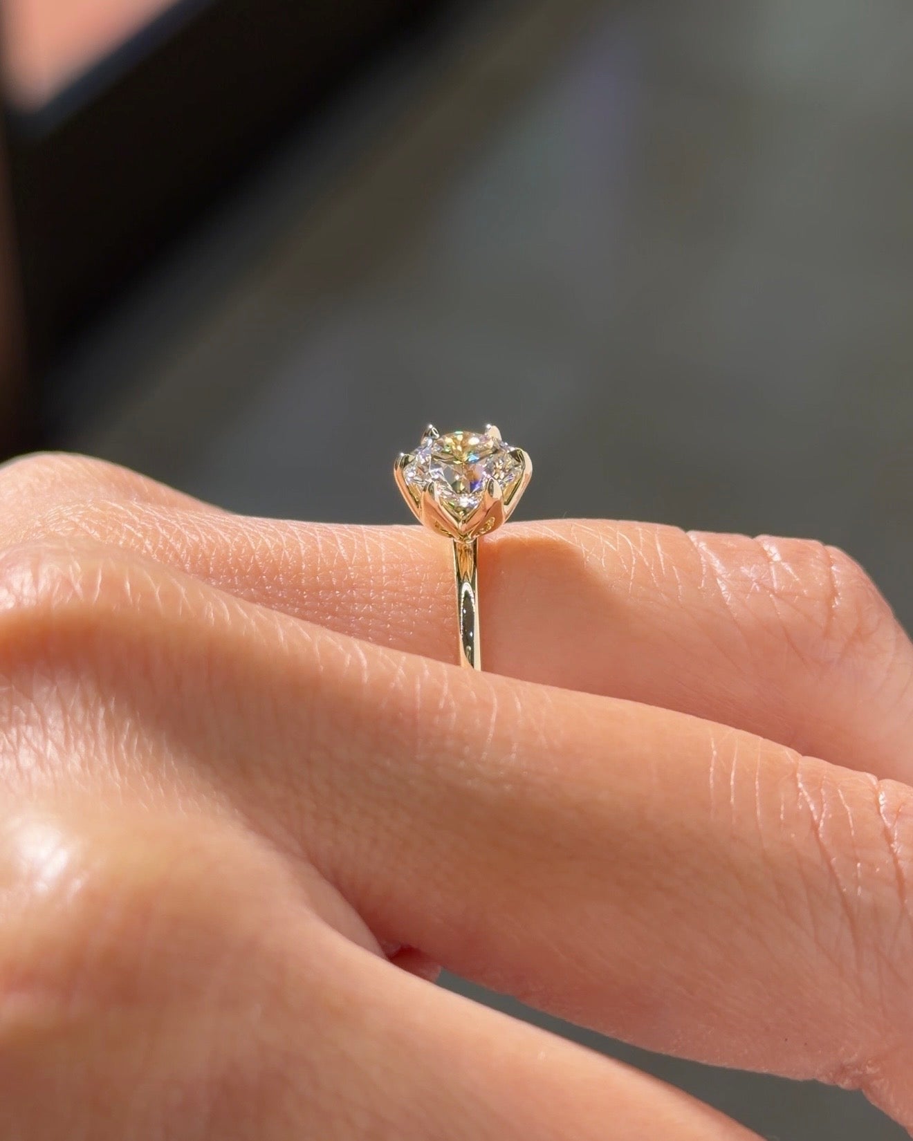 1.50ct E-VVS2 Round Lab Diamond Caraline - PBD Engagement Rings
