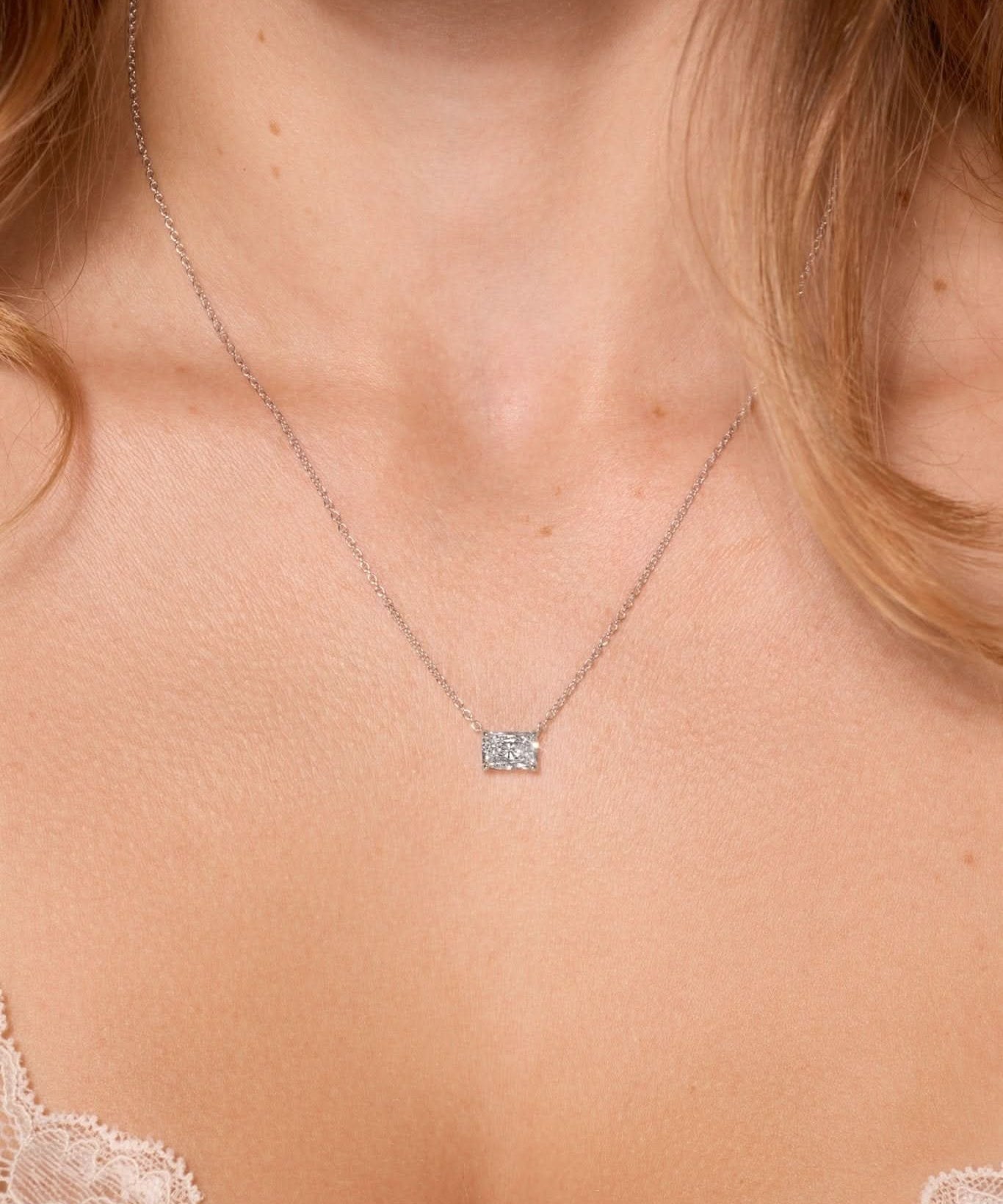 1.51ct D - VS1 Brandi Radiant Necklace - PBD Necklaces