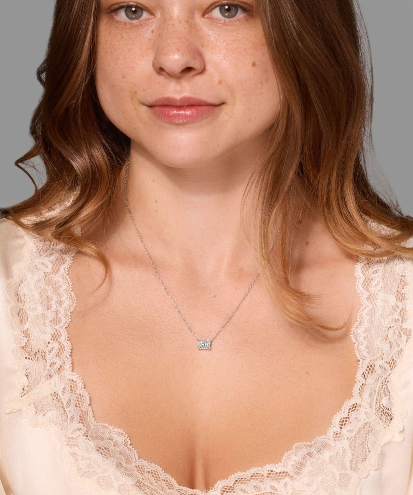 1.51ct D - VS1 Brandi Radiant Necklace - PBD Necklaces
