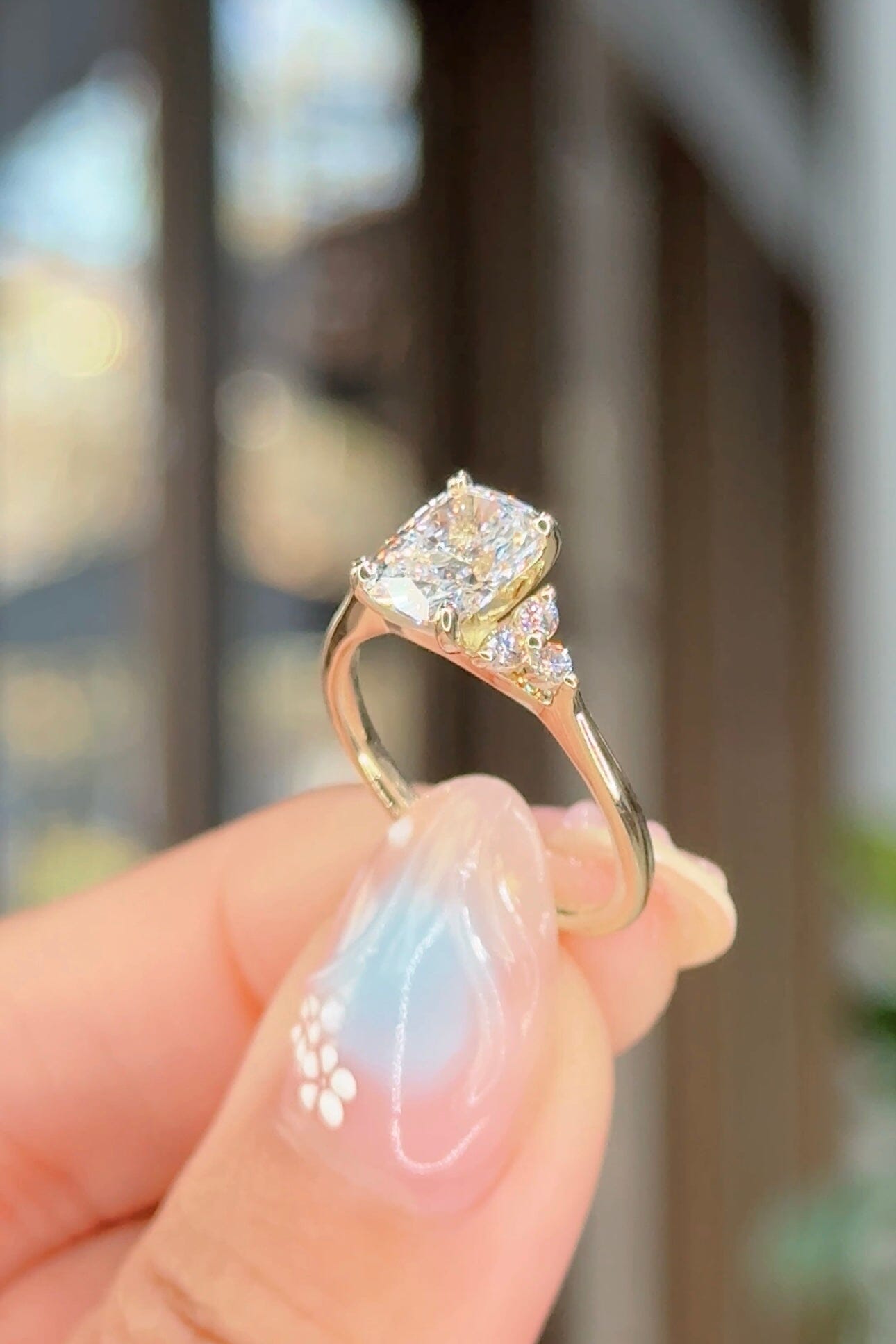 1.51ct D-VS1 Cushion Lab Diamond Lindsey Engagement Rings Princess Bride Diamonds 
