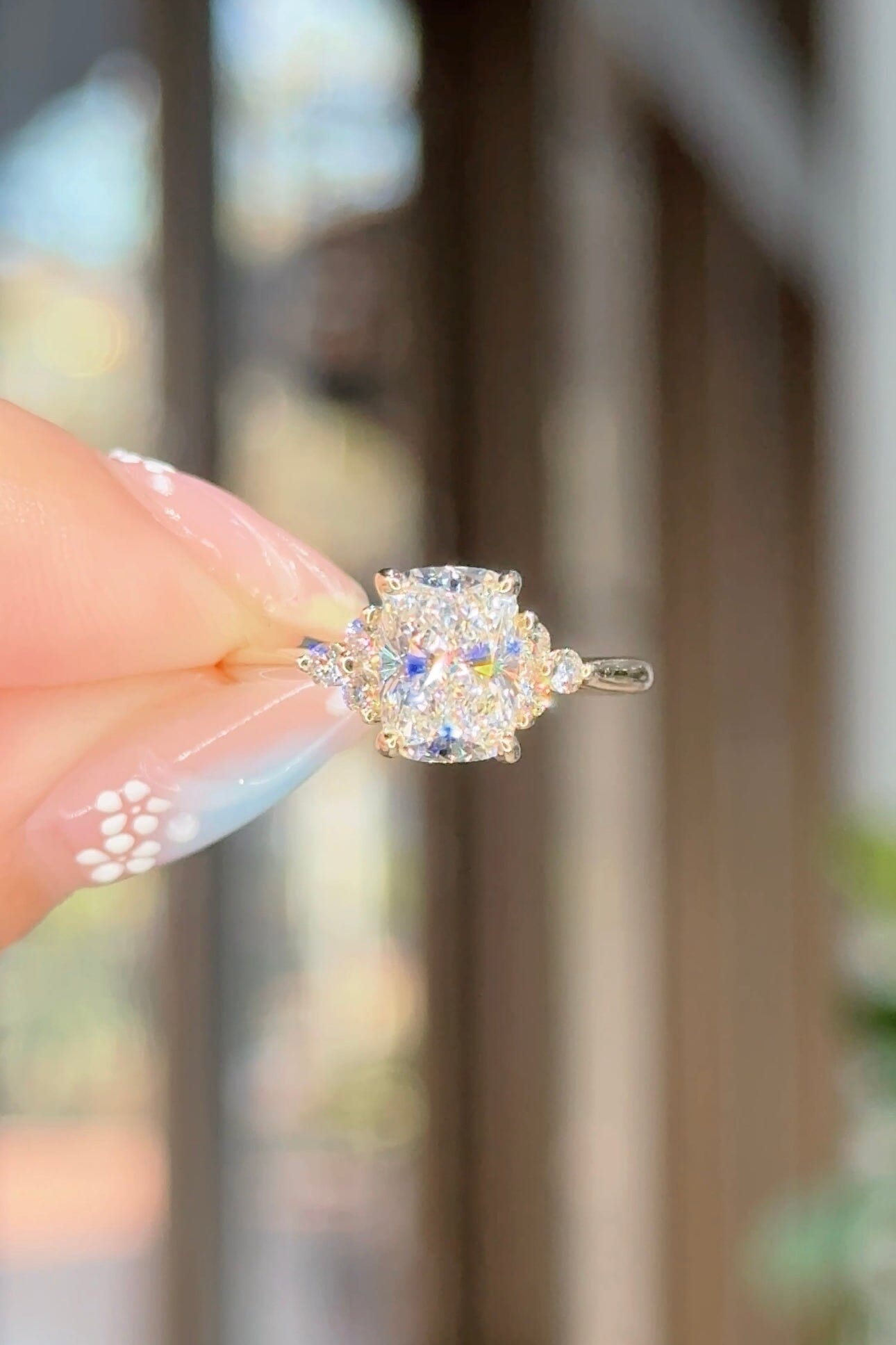 1.51ct D-VS1 Cushion Lab Diamond Lindsey Engagement Rings Princess Bride Diamonds 