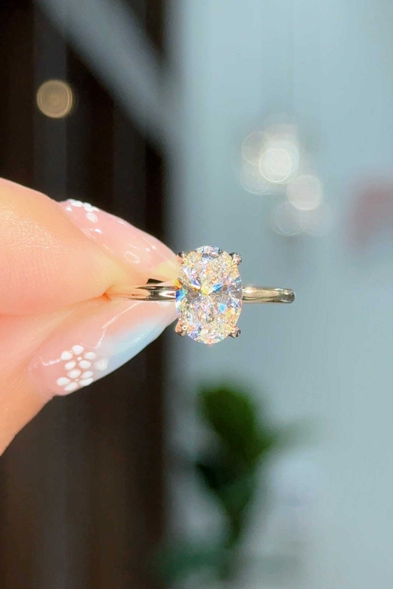 1.51ct D-VS1 Oval Lab Diamond Kayla Engagement Rings Princess Bride Diamonds 