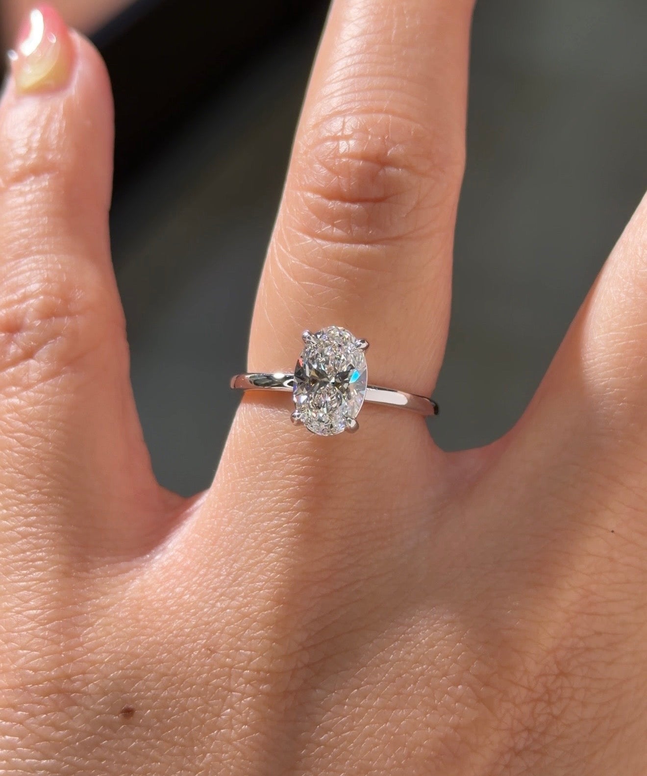 1.51ct D-VS1 Oval Lab Diamond Leah - PBD Engagement Rings