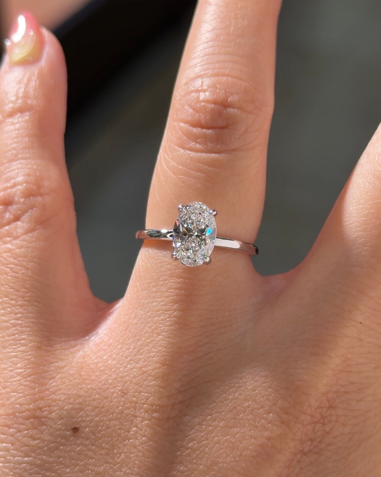 1.51ct D-VS1 Oval Lab Diamond Leah - PBD Engagement Rings