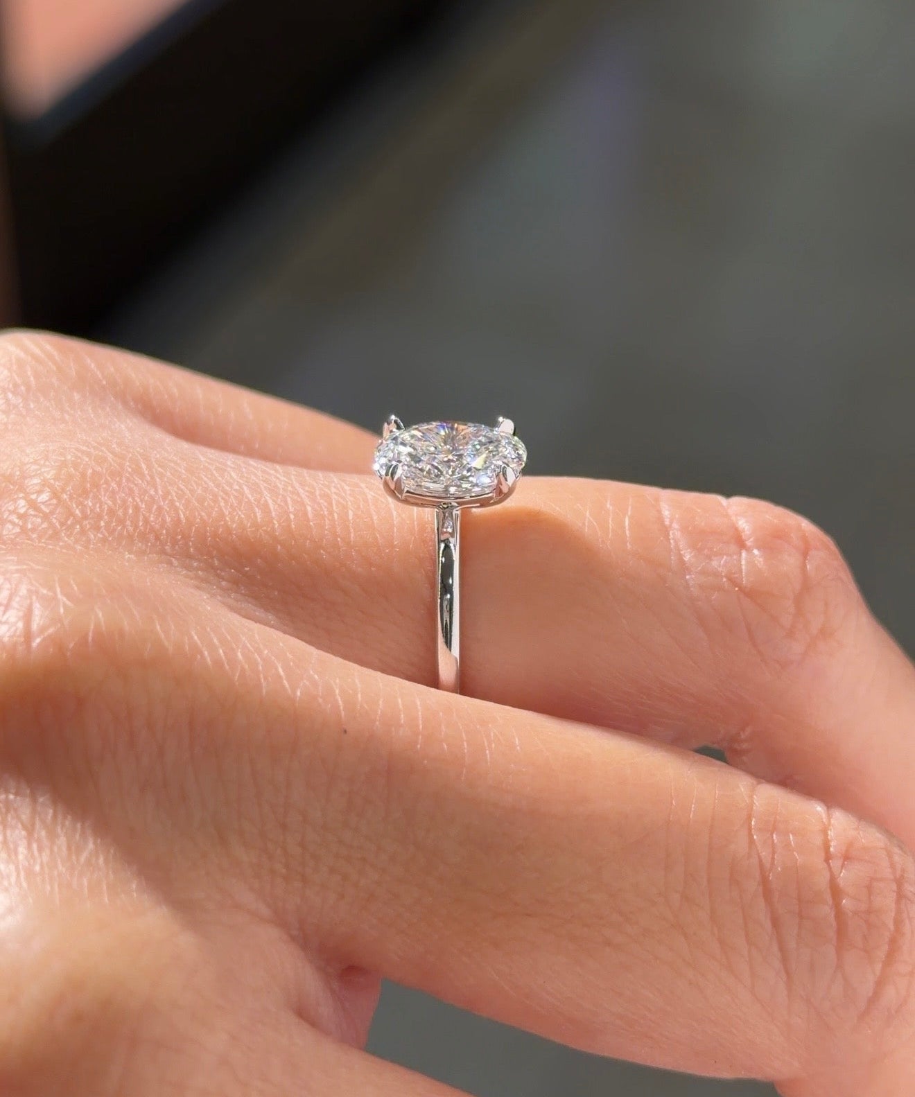 1.51ct D-VS1 Oval Lab Diamond Leah - PBD Engagement Rings