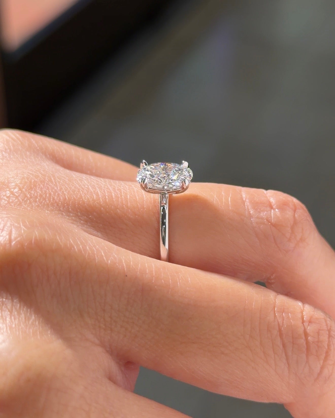 1.51ct D-VS1 Oval Lab Diamond Leah - PBD Engagement Rings