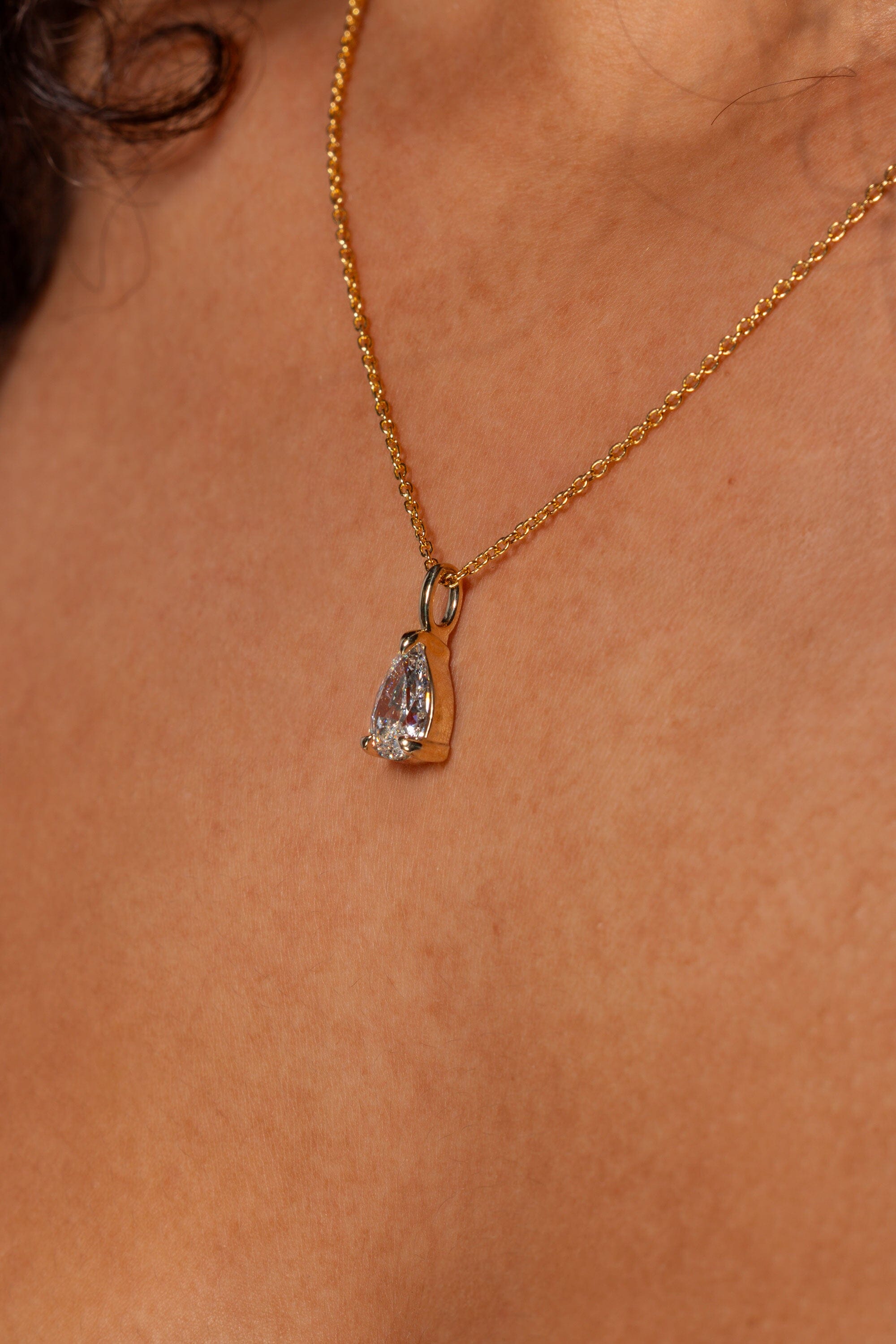 1.51ct D VS1 Pear Lab Diamond Brandi Pendant Necklaces Princess Bride Diamonds 