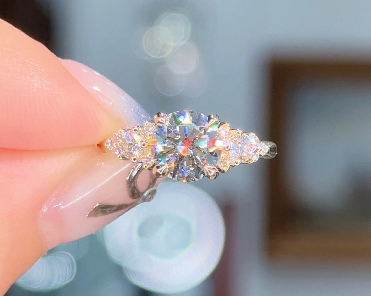 1.51ct E-VS1 Round Lab Diamond Brandi Engagement Rings Princess Bride Diamonds 