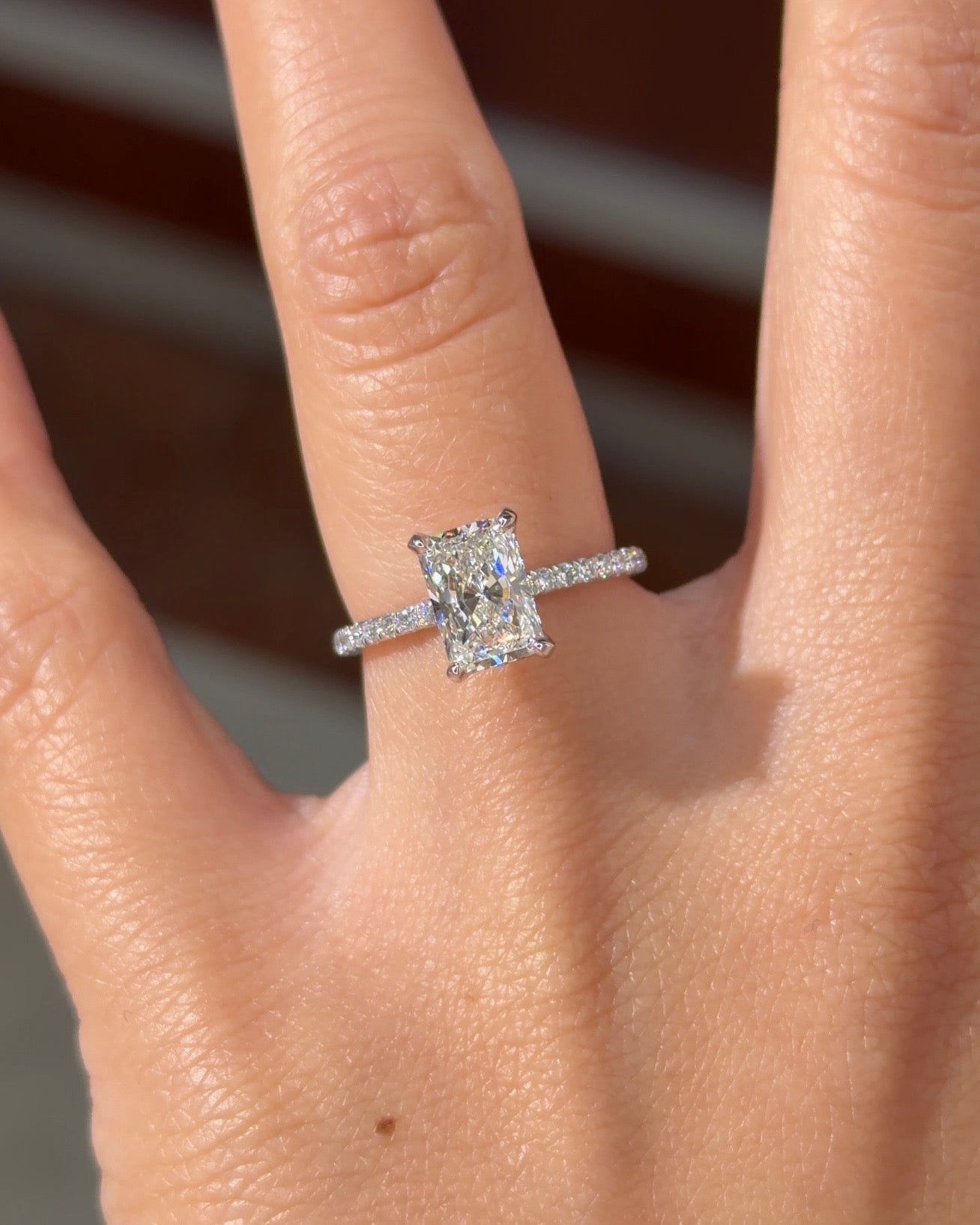 1.51ct F-VS1 Radiant Lab Diamond Stephanie - PBD Engagement Rings