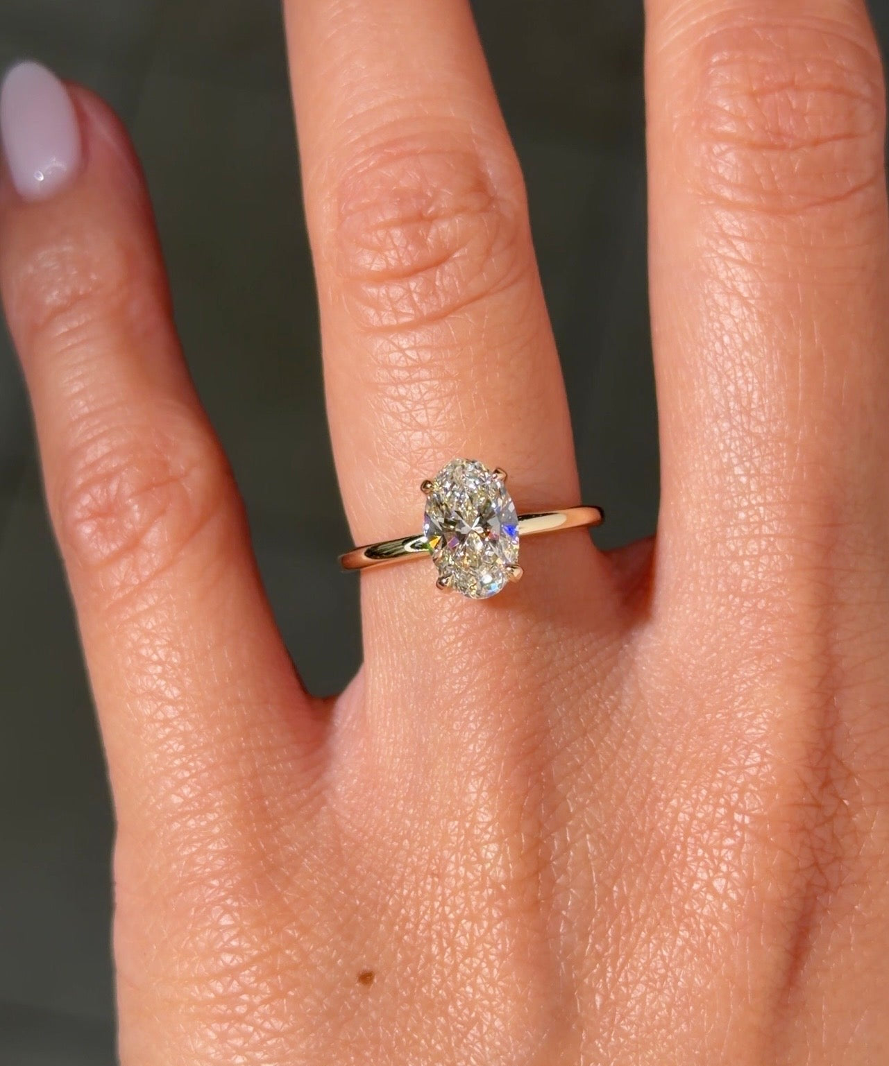 1.51ct F - VVS2 Oval Lab Diamond Kayla - PBD Engagement Rings