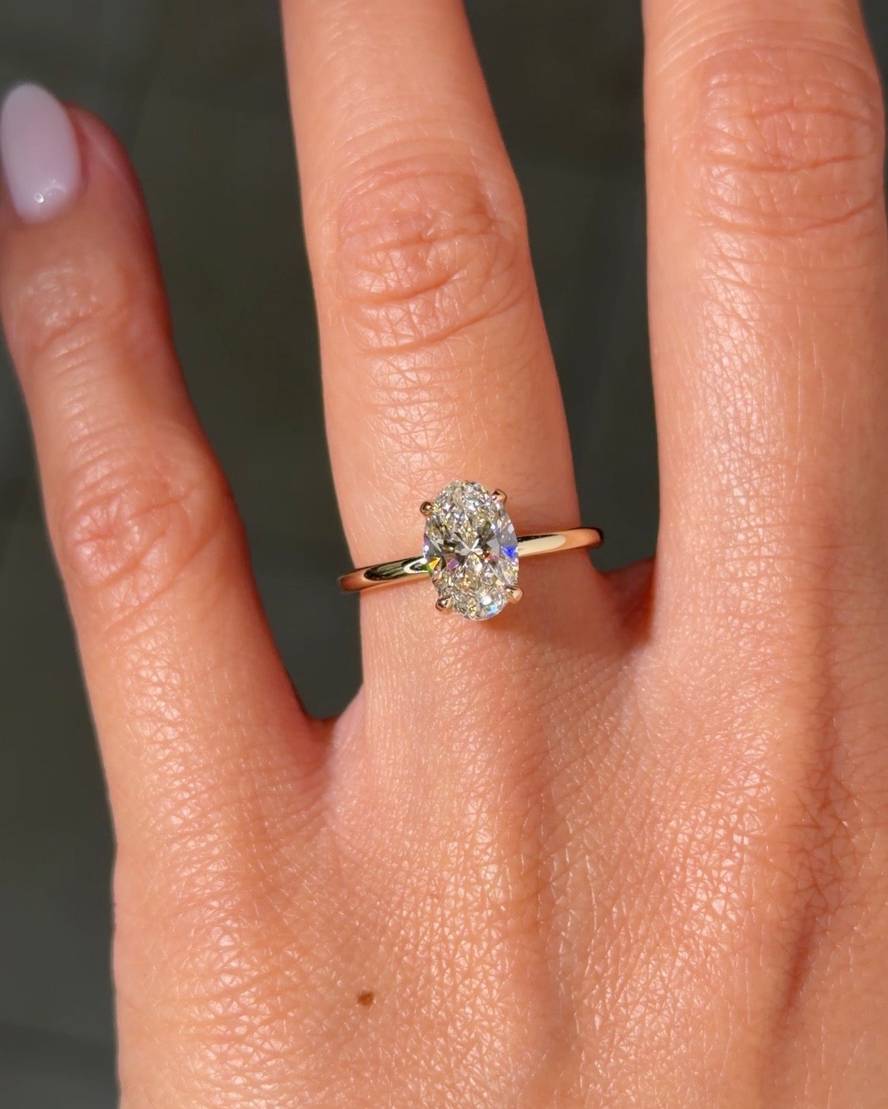 1.51ct F - VVS2 Oval Lab Diamond Kayla - PBD Engagement Rings